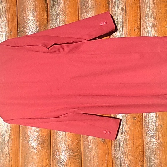 βοΈ Harve Bernard Wool Gabardine STUNNING BRICK π§± RED COAT DRESS Sz 12/14 IMO - Picture 2 of 13